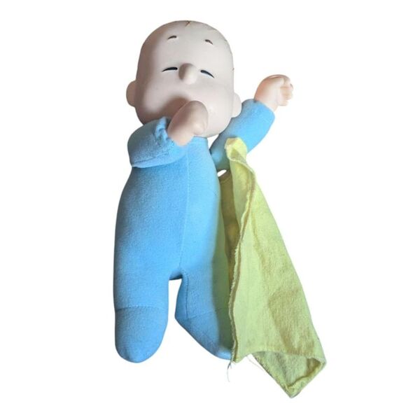 Vintage 1966 Peanuts Linus Plush Doll with Security Blanket - Picture 1 of 7